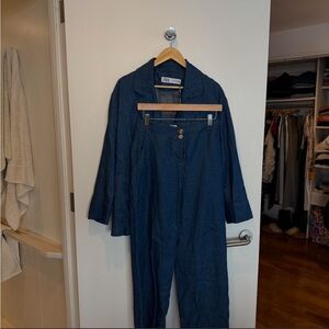Zara Denim-like Two-Piece Jacket and pants set